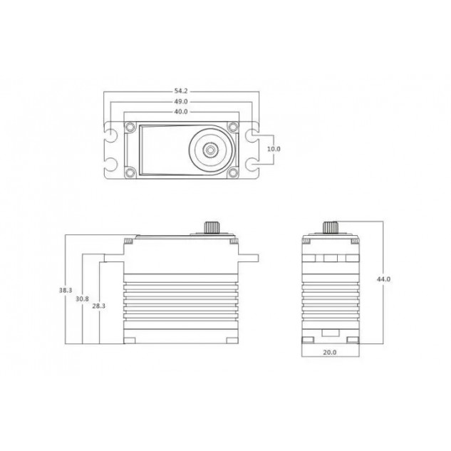 Сервопривод стандарт 78г Power HD GTS-7 HV BL 70кг/0.1сек/8.4В с влагозащитой