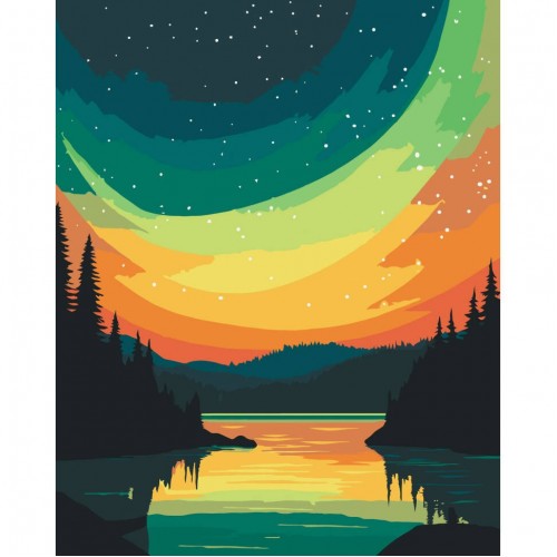 Картина за номерами Нічне світло лак 40*50см ТМ ART Craft