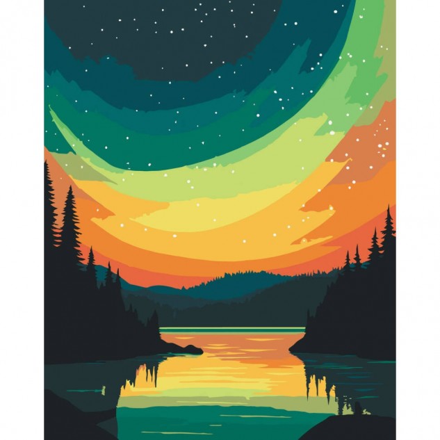 Картина за номерами Нічне світло лак 40*50см ТМ ART Craft