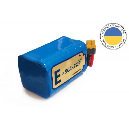 Аккумуляторная сборка 2S2P Energy Life 8400 мАч Moliсel 21700-P42A Li-Ion 10AWG XT90S-F (001)