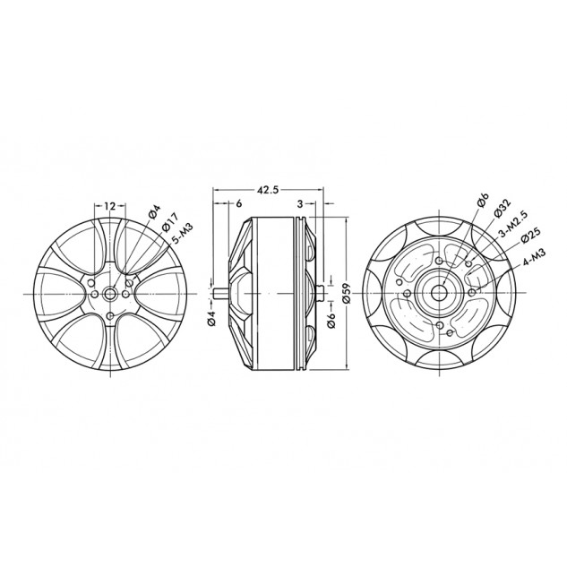 Мотор T-Motor MN5212 KV420 для мультикоптеров