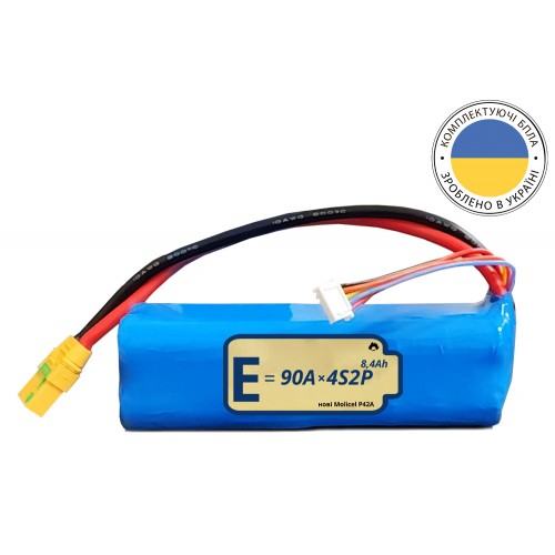 Аккумуляторная сборка 4S2P Energy Life 8400 мАч Moliсel 21700-P42A Li-Ion 10AWG XT90S-F (001)