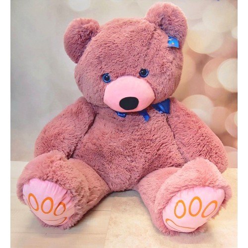 М'яка іграшка ведмідь "Проха" попіл троянди, 110см, ТМ Dreamtoys