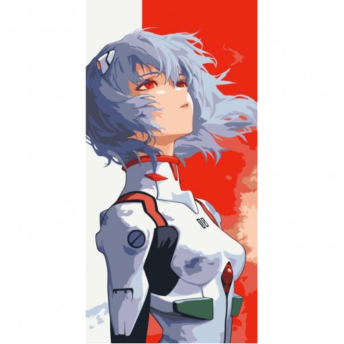 Картина за номерами "Аянами Рей, Євангеліон" лак 40*80см, термопакет, ТМ ART Craft, Україна