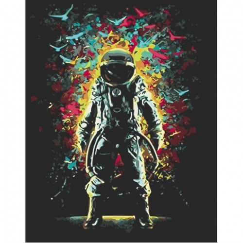 Картина за номерами "Астронавт" лак 40*50см, термопакет, ТМ ART Craft, Україна