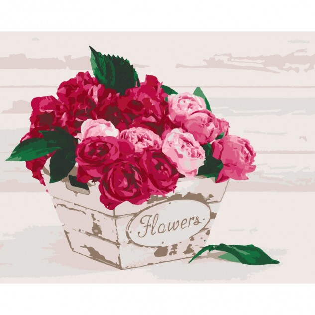 Картина за номерами "Flower's boxт" лак 40*50см, термопакет, ТМ ART Craft, Україна