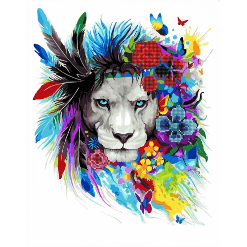 Алмазна картина-розмальовка "Зірке око", в кор. 40*50см, ТМ Brushme, Україна