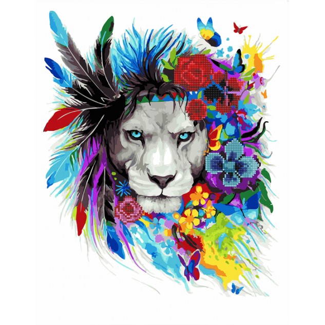 Алмазна картина-розмальовка "Зірке око", в кор. 40*50см, ТМ Brushme, Україна