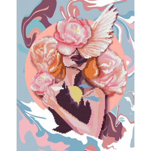 Алмазна картина-розмальовка "Акварель почуттів", в кор. 40*50см, ТМ Brushme, Україна