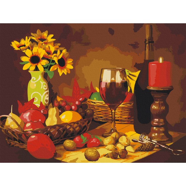 Картина за номерами "Фруктова вечеря" лак 40*50см, термопакет, ТМ ART Craft, Україна