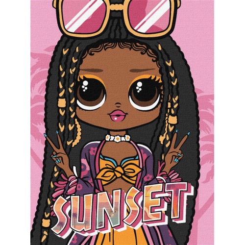 Картина за номерами для дітей "L.O.L. Surprise! O.M.G. Sunset" 30*40см, термопакет, ТМ Ідейка, Украї