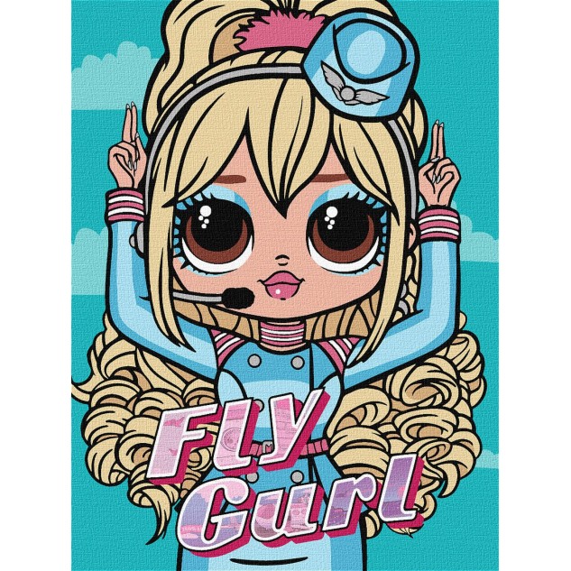 Картина за номерами для дітей "L.O.L. Surprise! O.M.G. Fly Gurl" 30*40см, термопакет, ТМ Ідейка, Укр