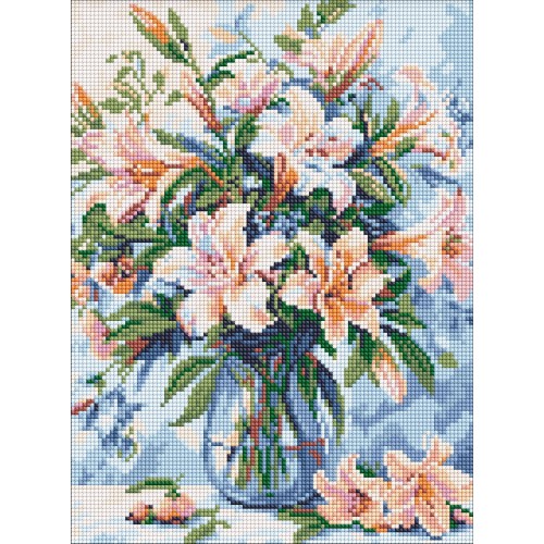 Алмазна мозаїка "Квіткова поема" 30x40см, термопакет, ТМ Ідейка, Україна