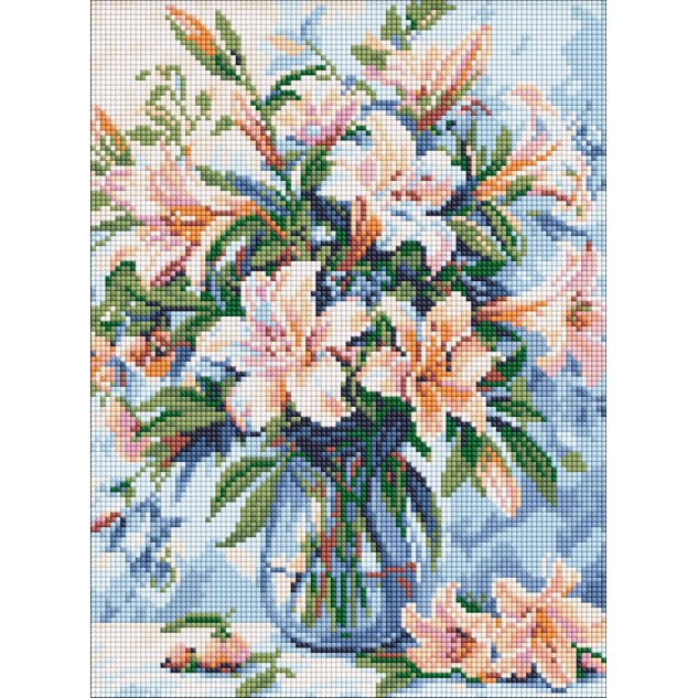 Алмазна мозаїка "Квіткова поема" 30x40см, термопакет, ТМ Ідейка, Україна