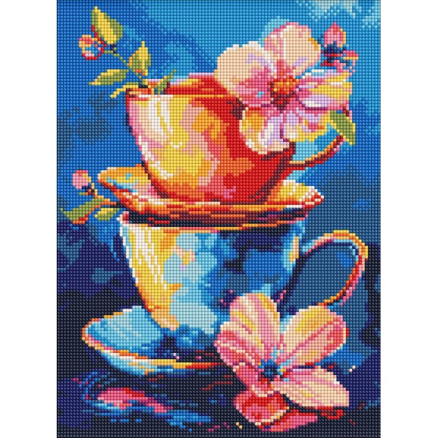 Алмазна мозаїка "Таємниця чаювання" 30x40см, термопакет, ТМ Ідейка, Україна