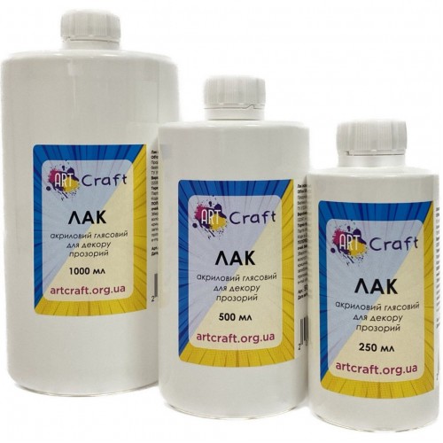 Лак акриловий глянсовий 250 мл, ТМ ART Craft