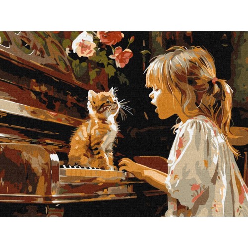 Картина за номерами "Співочий дует" 30х40см, в термопакеті, ТМ Ідейка