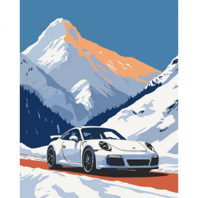 Картина за номерами "Porsche 911" лак 40*50см, термопакет, ТМ ART Craft