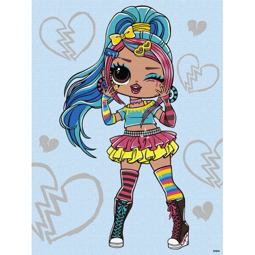 Картина за номерами для дітей "L.O.L. Surprise! Tweens Emma Emo" 30*40см, в термопакеті, ТМ Ідейка