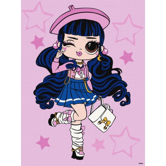 Картина за номерами для дітей "L.O.L. Surprise! Tweens Aya Cherry" 30*40см, в термопакеті, ТМ Ідейка
