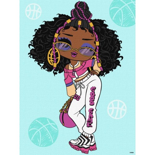 Картина за номерами для дітей "L.O.L. Surprise! Tweens Hoops Cutie" 30*40см, в термопакеті