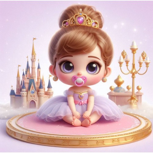 Алмазна мозаїка "Принцеса Baby", 20*20см, на рамці, в кор. 21*21*2,5см, ТМ Dreamtoys