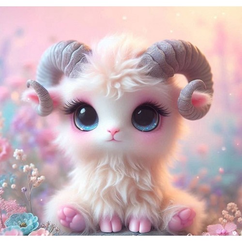 Алмазна мозаїка "Милий баранчик", 20*20см, на рамці, в кор. 21*21*2,5см, ТМ Dreamtoys