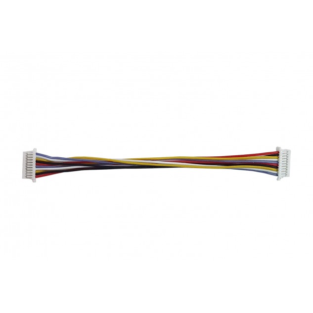 Кабель силиконовый Micro JST SH1.0 F 10pin - Micro JST SH1.0 F 10pin 32AWG развернутый (100 мм)