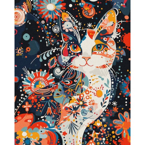 Картина за номерами "Граційна кішечка" 40х50см, в термопакеті, ТМ Ідейка