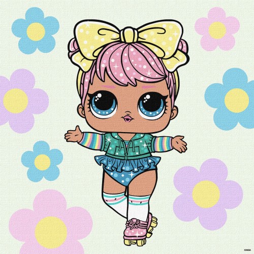 Картина за номерами для дітей "L.O.L. Surprise! Spring Bling Dawn" 40*40см, термопакет, ТМ Ідейка