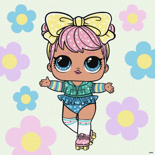Картина за номерами для дітей "L.O.L. Surprise! Spring Bling Dawn" 40*40см, термопакет, ТМ Ідейка