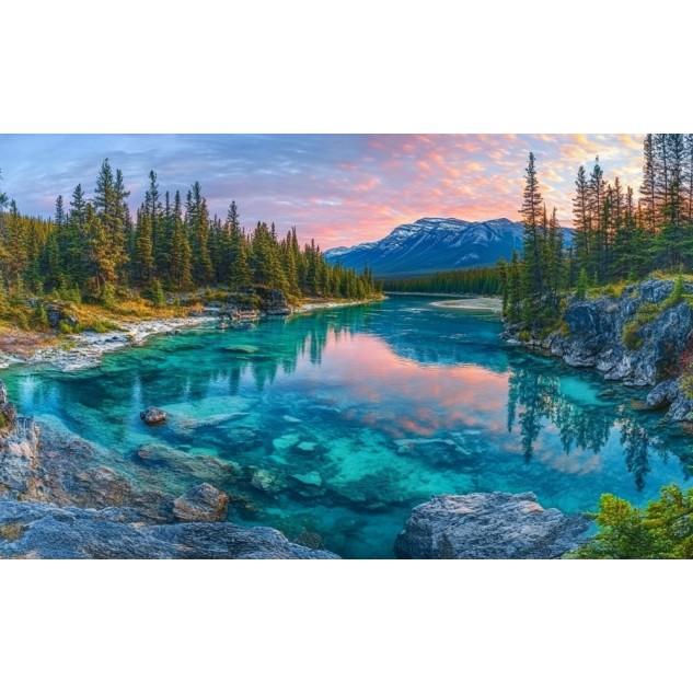 Алмазна мозаїка "Відображення природи", 30*40см, на рамці, в кор. 31*41*2,5см, ТМ Dreamtoys