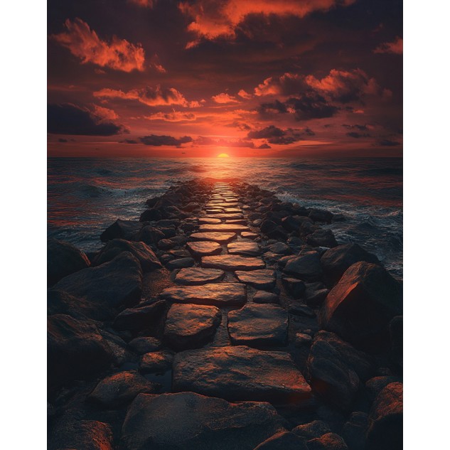 Алмазна мозаїка "Шлях до сонця", 30*40см, на рамці, в кор. 31*41*2,5см, ТМ Dreamtoys