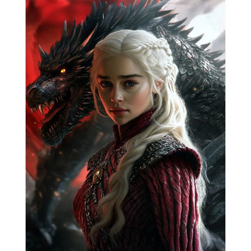 Алмазна мозаїка "Імператриця драконів", 30*40см, на рамці, кор. 31*41*2,5см, ТМ Dreamtoys