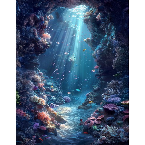 Алмазна мозаїка "Морська велич", 30*40см, на рамці, в кор. 31*41*2,5см, ТМ Dreamtoys