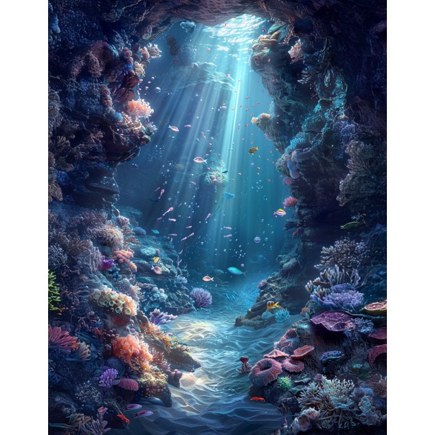 Алмазна мозаїка "Морська велич", 30*40см, на рамці, в кор. 31*41*2,5см, ТМ Dreamtoys