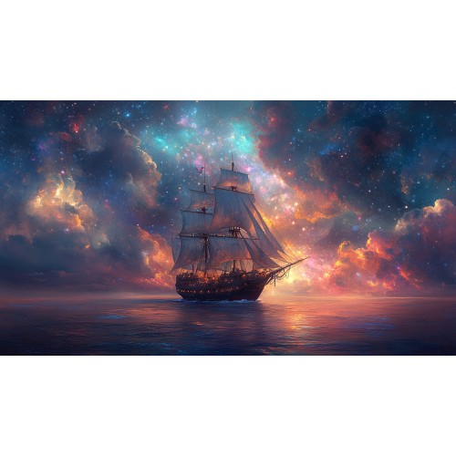 Алмазна мозаїка "Небесна подорож", 30*40см, на рамці, в кор. 31*41*2,5см, ТМ Dreamtoys