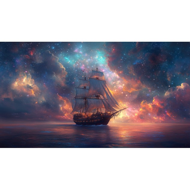 Алмазна мозаїка "Небесна подорож", 30*40см, на рамці, в кор. 31*41*2,5см, ТМ Dreamtoys