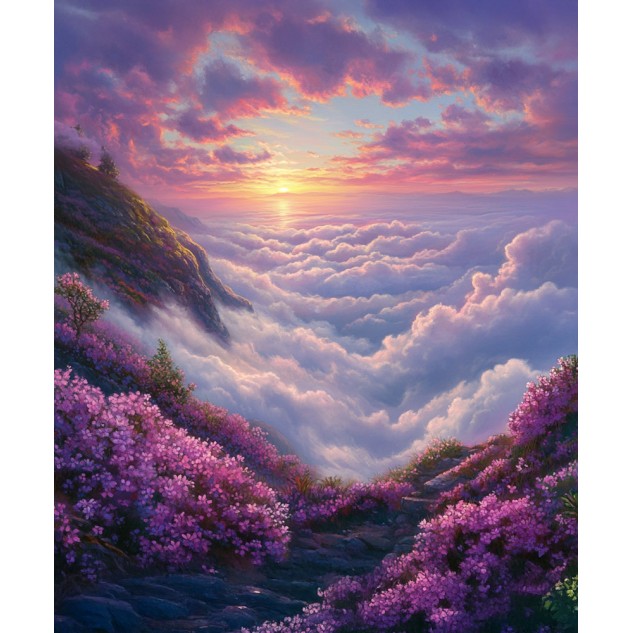 Алмазна мозаїка "У хмарах", 30*40см, на рамці, в кор. 31*41*2,5см, ТМ Dreamtoys
