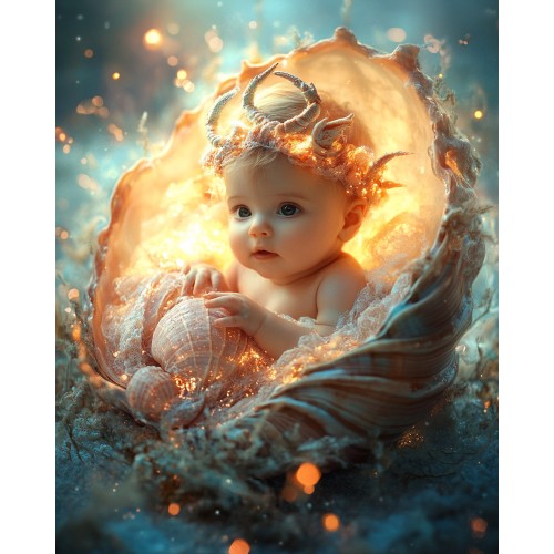 Алмазна мозаїка "Дитя океану", 30*40см, на рамці, в кор. 31*41*2,5см, ТМ Dreamtoys