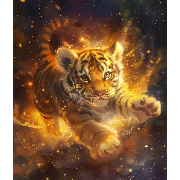 Алмазна мозаїка "Вогняний стрибок", 30*40см, на рамці, в кор. 31*41*2,5см, ТМ Dreamtoys