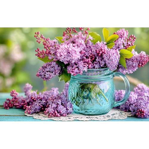 Алмазна мозаїка "Бузковий букет", 30*40см, на рамці, в кор. 31*41*2,5см, ТМ Dreamtoys