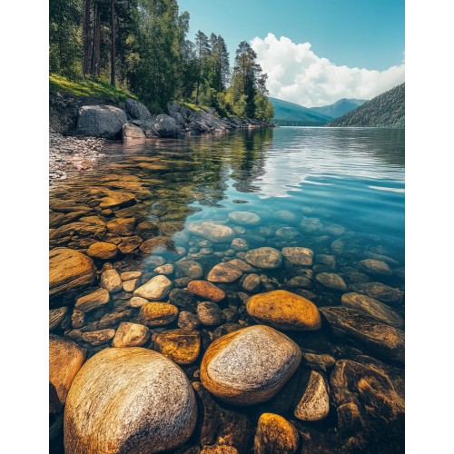 Алмазна мозаїка "Спокійні води", 30*40см, на рамці, в кор. 31*41*2,5см, ТМ Dreamtoys