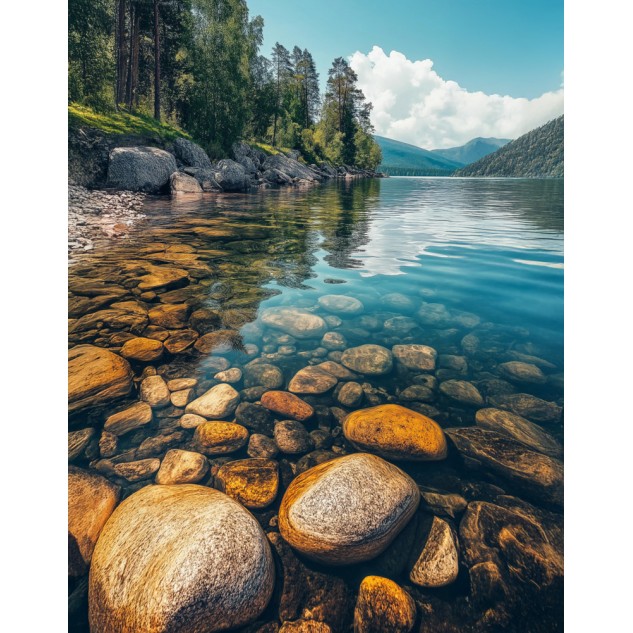 Алмазна мозаїка "Спокійні води", 30*40см, на рамці, в кор. 31*41*2,5см, ТМ Dreamtoys