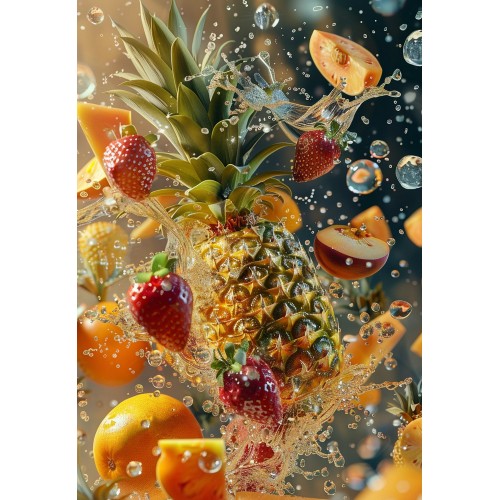 Алмазна мозаїка "Фруктовий сплеск", 30*40см, на рамці, кор. 31*41*2,5см, ТМ Dreamtoys