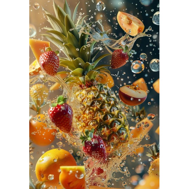 Алмазна мозаїка "Фруктовий сплеск", 30*40см, на рамці, кор. 31*41*2,5см, ТМ Dreamtoys
