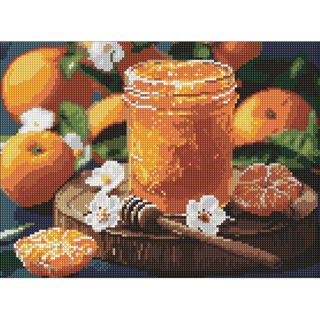Алмазна мозаїка "Мандаринове варення" 30*40см, термопакет, ТМ Ідейка