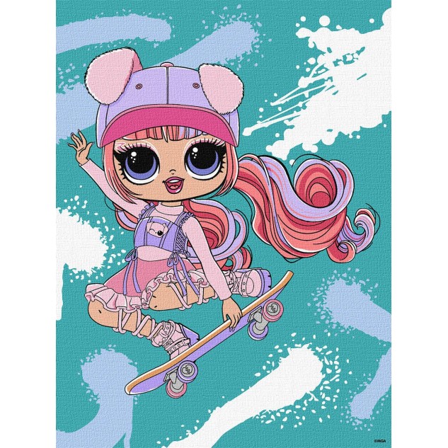 Картина за номерами для дітей "Tweens LOL Skate Dance Ali Dance" 30х40см, термопакет, ТМ Ідейка
