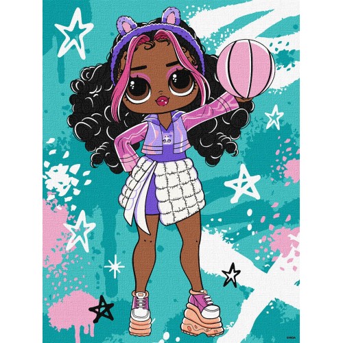 Картина за номерами  для дітей "Tweens LOL Skate Dance Hoops Cutie" 30х40см, термопакет, ТМ Ідейка