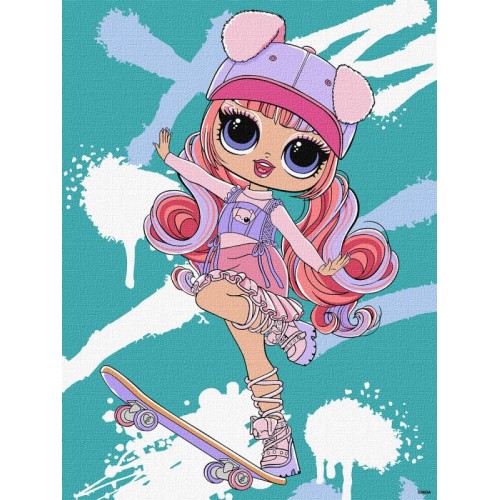 Картина за номерами  для дітей "Tweens LOL Skate Dance Ali Dance" 30х40см, термопакет, ТМ Ідейка